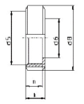 MRS borgmoer F DIN 11851 DN75/3", Rd 104x1/6 DN 75, 304L, glanzend