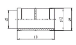 MRS slangpilaar DIN DN40 04L, gepolijst
