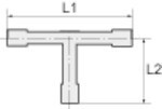 T-hose connection piece LW8 Acetal polymerisate POM