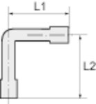 Elbow hose connector LW10 Acetal polymerisate POM