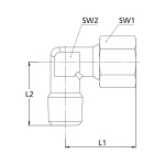 Elbow screw-in spigot, conical WE08LRKEG CF, complete Galvanised steel, house brand