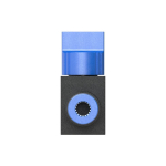 2/2 way shut-off valve 2x Blue series, nickel-plated brass