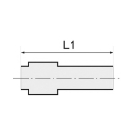 Reduzierstecker gerade SD8 / Nippel 12 Blaue Serie, KU- Messing vernickelt