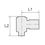 Drosselrückschlagventil Winkelform AG 1/4", SD6, drehbar, Abluftdrossel Blaue Serie, KU- Messing vernickelt