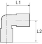 Elbow screw-in fitting AG 1/8", SD6, swivelling, O-ring Blue series, KU- nickel-plated brass