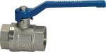 Ball valve Series valve line IG/IG 3/4", DN19, lever aluminium blue Nickel-plated brass