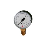 Standard pressure gauge AG 1/4", 0-10 bar, D 50 mm Sheet steel, bottom connection