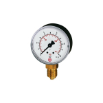 Standard-Manometer AG 1/4", 0-25 bar/360 psi, D 50 mm Kunststoff, Anschluss unten