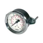 Standard-Manometer, Dreikantfro. verch. AG 1/4", 0-10 bar, D 63 mm Doppelskala, Anschluss hinten, zentrisch