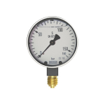 Glycerine manometer AG bar, max Metaal, onderaansluiting