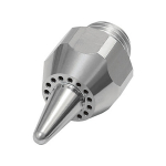Noise-reduced round nozzle AG 1/2"- 27 -NS, L 30 mm Diagram 5, aluminium