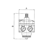 Hochleistungsdruckregler IG 50000l/min, bar DN50, 2 Manometer Ein-/Ausgangsdruck