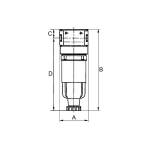 Filter Serie multifix-mini IG 990l/min, DN5, max 16 bar Polycarbonatbe., halbauto