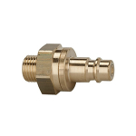 Plug-in nipple NW7.2 AG 1/4" Brass, shut-off on both sides