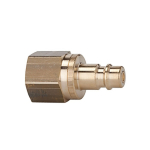 Plug-in nipple NW7.2 IG 1/4" Brass, shut-off on both sides