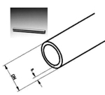 Systemrohr in Stangen 54x1,5 mm Edelstahl 1.4404