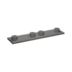 Anschweißplatte doppelt DIN 3015 Teil 1 Bg4 L3=60 mm, Stahl phosphatiert Stauff DSP-4-60-M-W2