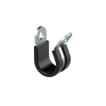 Montageklem DIN 3016 RSGU Ø 10 mm scharnier 12 mm, W1 met rubberen inleg