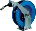 Schlauchaufroller mit Stahlblechgehäuse für Fette DN 6 max. 400 bar Schlauchlänge 12m mit Gummi-Schlauch