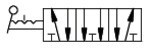 5/3-wegklep, 90° hendel IG 1/4", vacuüm - 10 bar stabiel voor 5/3, middenontluchting, hand.