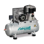 Zuigercompressor, stationair 4 kW, 400 V, 520 l/min, 10 bar Vliegtuig Airprofi 703/100/10 H