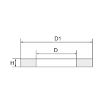 Afdichtingsring PTFE 33,3x38,9x2,0 mm voor 1 inch max 260°C