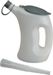 Messbecher mit Flexauslauf 3,0 l, weiß/transp., PE m.Deckel/Klappe Pressol
