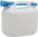 Water canister HD-PE, 6 litres HxWxD 247x265x147 mm natural, with outlet pipe