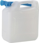 Water canister HD-PE, 12 l HxWxD 331x290x160 mm natural, with outlet pipe