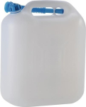Water canister HD-PE, 22 l HxWxD 440x370x190 mm natural, with outlet pipe