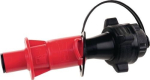 Universal safety filling system Mounting ring Ø 45 mm, spigot Ø 21 mm black/red, for fuels