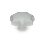 Stergreep met blind gat met schroefdraad DIN 6336-AL-50-M10-E-MT Aluminium satijnen afwerking