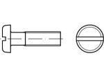 Draadschroef DIN 85 M 6x12 mm, messing met sleuf