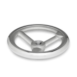 Handwiel zonder handgreep DIN 950-AL-200-K18-A Aluminium, boring en groef