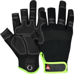 HiTech assembly gloves Fingertips free black Technique 3 Velcro fastener