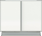 Schrijfplank email B1200xH900 mm, wit 5 magnetische bordoppervlakken