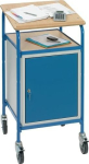 Verrijdbaar bureau, incl. stalen kast HxBxD 1195x610x615 mm max. 100 kg, TPE-banden, Fetra 5836