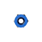 Einschraubsteckverbinder gerade AG 1/2" sechsk., SD10, L 23,1 mm, O-Ring Blaue Serie, Messing vernickelt