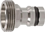 Device plug AG 3/4", brass nickel-plated Geka-Plus 711AXY