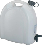 Wasserkanister 15 l weiß, mit Ablasshahn Pressol