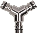 Y-Abzweigstecker 1/2", Ms vernickelt Geka-Plus 777XY