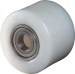 Gabelrolle Polyamidrad, Kugellager Ø 82 mm, B 70 mm, Naben-L 66 mm weiß, Poly-Felge Tragkraft 700 kg