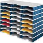 Sortierablage Trio PS 24 Fächer, HxBxT 573x723x331 mm Polystyrol grau/blau, Trio