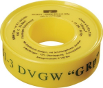 PTFE thread sealing tape W= 12 mm, L= 12 mm, white for coarse thread GRp up to DN 50