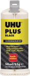 2-componentenlijm 50 ml, dubbele patroon, zwart UHU plus zwart