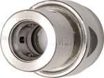 Slangdeel met waterstop 3/4", messing vernikkeld Geka-Plus 743XY