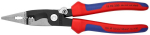 Elektro-Installationszange mit Feder 200 mm, poliert, atrametiert, MK-Griff Knipex 13 92 200