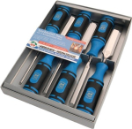 Stechbeitelsatz B.6 10 12 16, 20, 26 mm mit 2 K Heft