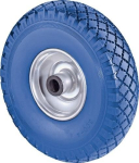Wheel Polyurethane tread Roller bearing Ø 260 mm, lug profile, puncture-proof blue, St-rim Load capacity 160 kg