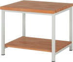 Classic workbench with 40 mm beech top W1000xD900xH840 mm, 1 shelf beech light grey